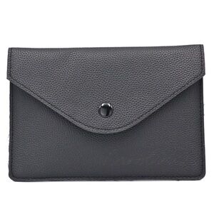 David Yurman Black Leather Travel Pouch Snap Closure Designer Case